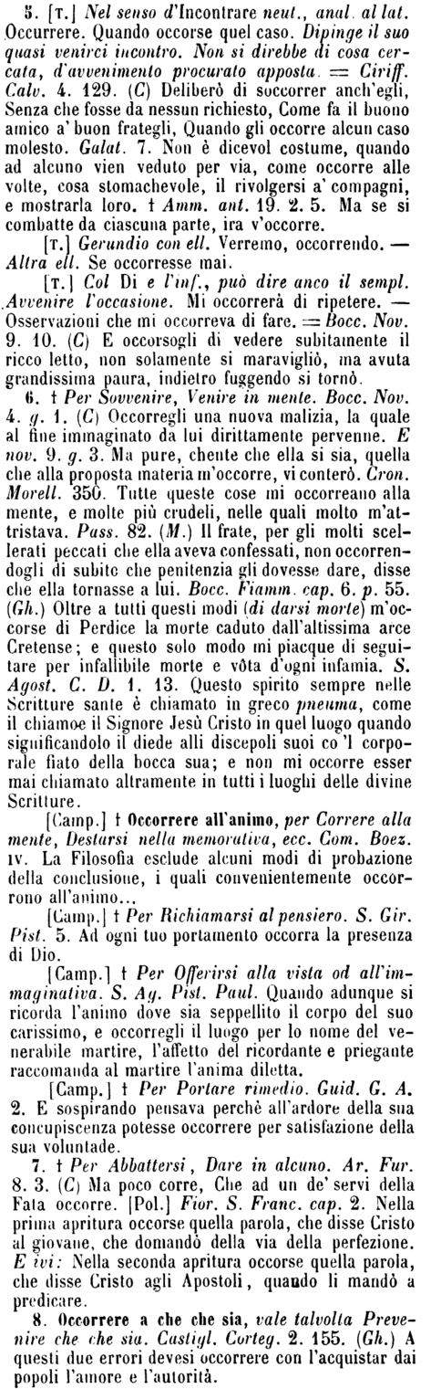 occorrere