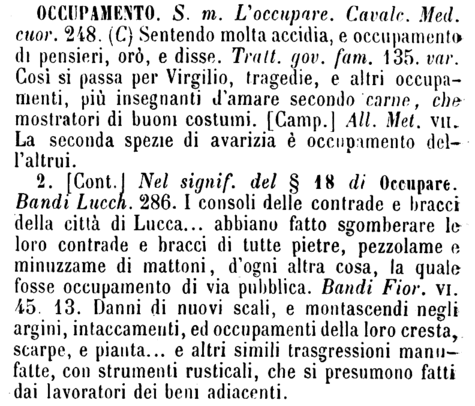 occupamento
