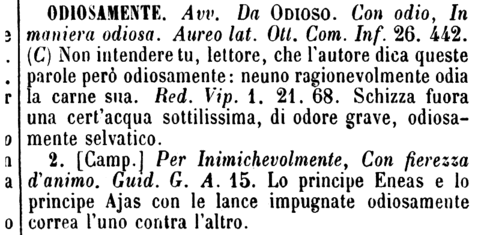 odiosamente