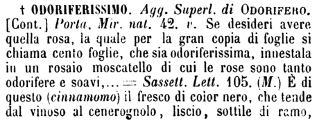 odoriferissimo
