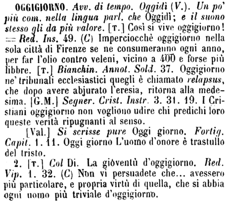 oggigiorno