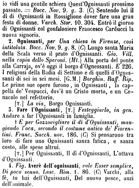ognissanti
