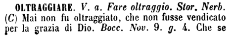 oltraggiare