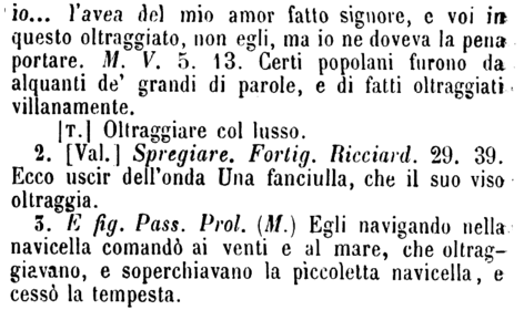oltraggiare