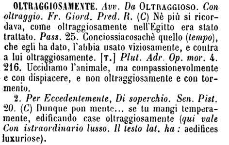 oltraggiosamente