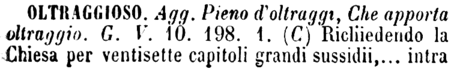 oltraggioso