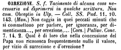 orrezione
