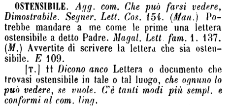 ostensibile