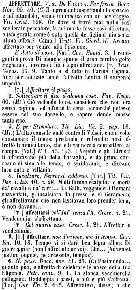 affrettare
