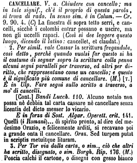 cancellare