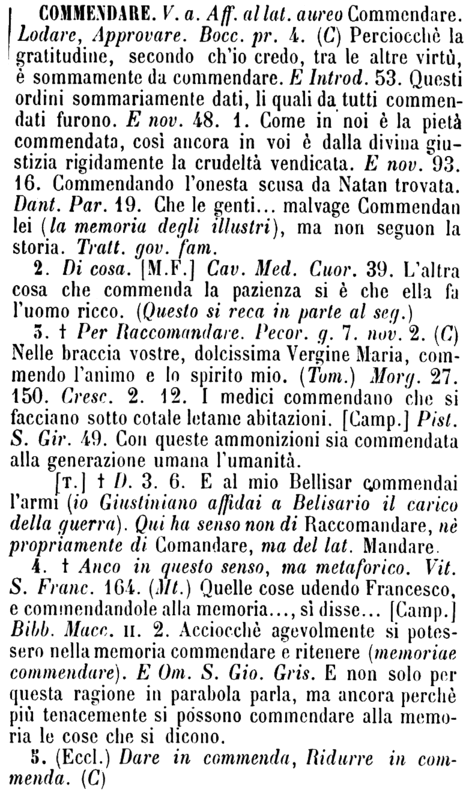commendare
