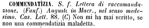 commendatizia