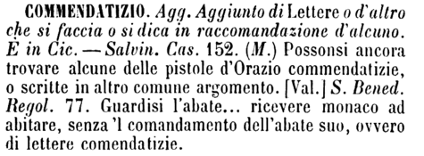 commendatizio