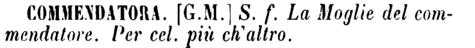 commendatora