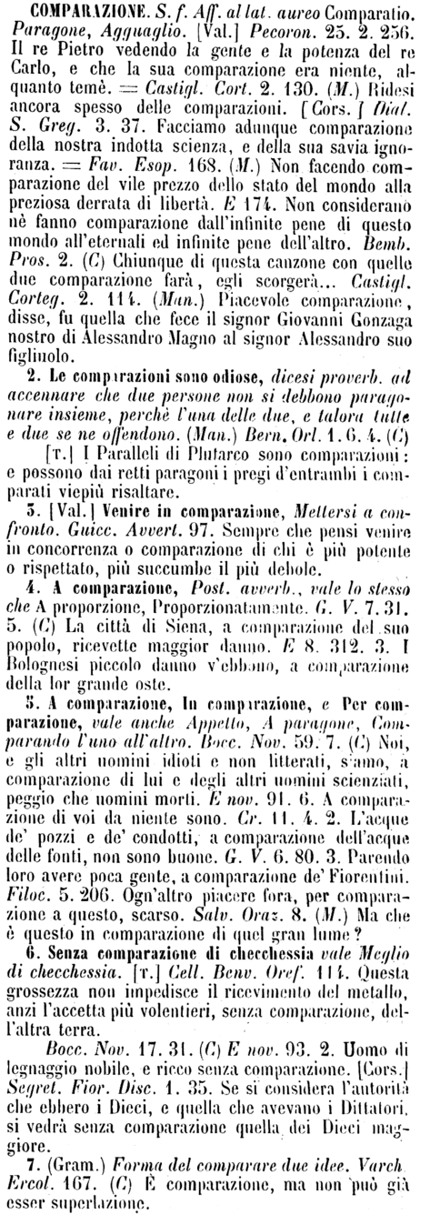 comparazione