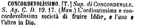 concordevolissimo